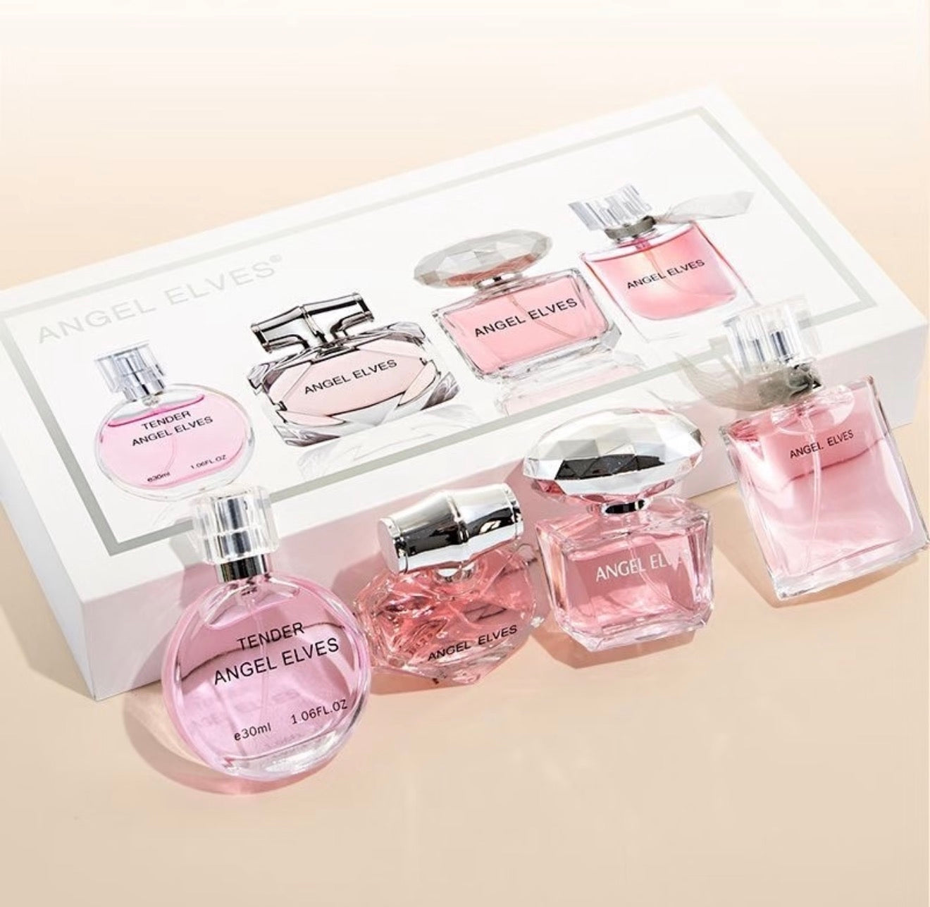 ANGEL ELVES 4 Pcs Women Perfume Gift Set, 30ml Each - Long-Lasting Eau de Parfum, Elegant Floral Fragrance Collection, Perfect for Gifting & Daily Wear